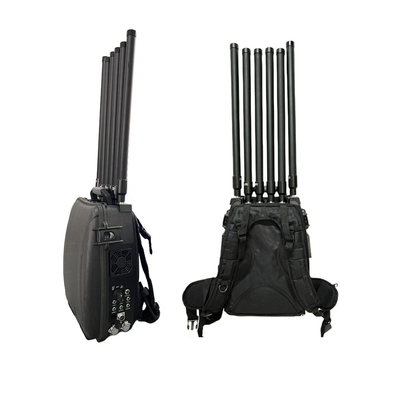 50W 70W Sırt Çantası Drone Jammer 400MHz 800MHz 1.2G 2.4G 5.2G 5.8G Anti FPV