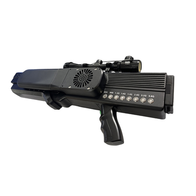 Anti FPV Drone Jammer Guns 1.5KM Yüksek Güçlü Geniş Bant Uzun Menzilli Müdahale