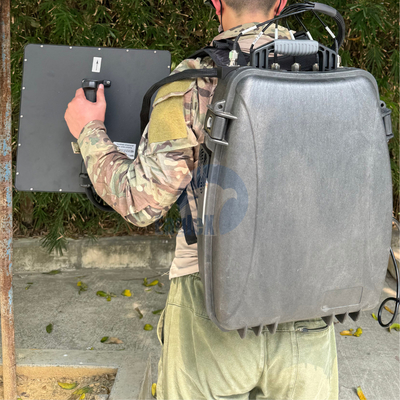 900M 2.4G 5.8G Drone Jammer Sırt Çantası Anti UAV FPV Manpack Jammer