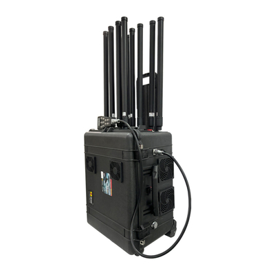 8 Kanal 3KM Trolley Style Drone Jammer 1.2GHz 1.4GHz 1.5GHz 2.4GHz 5.2GHz 5.8GHz
