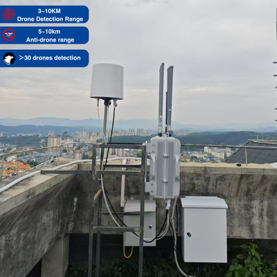 2.4 GHz, 5.8 GHz Saldırı Drone Jammer Düz Dış Fpv Engelleme Algılama Drone Komuta Kontrol Sistemi ile Birde