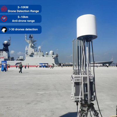 3-10KM sabit açık hava FPV Drone Jammer algılama engelleme Tek bir sistemde tüm engelleme