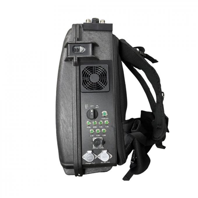 300W 350W Anti FPV Jammer Sırt Çantası 400MHz 800MHz 1.2G 2.4G 5.2G 5.8G 1