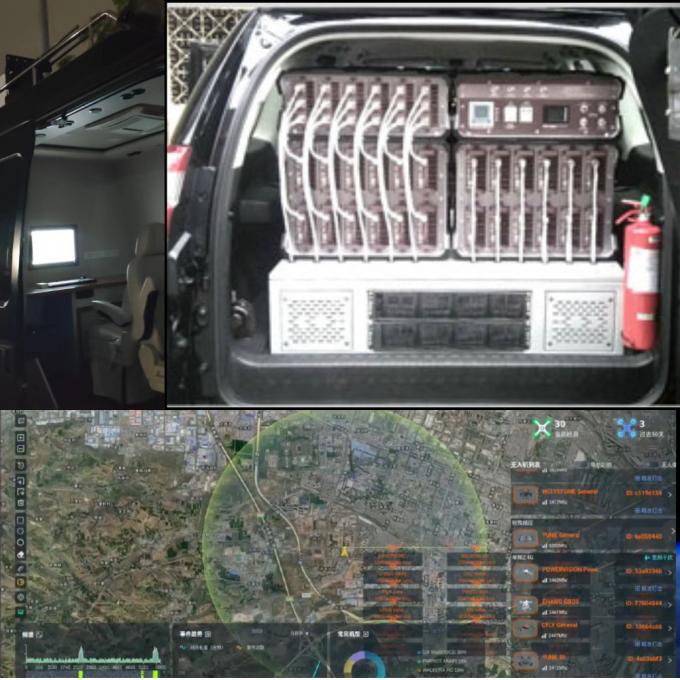 SUV Araç Drone Jammer 8KM Algılama FPV 3KM Karşı önlem Anti Drone Çözümü 0