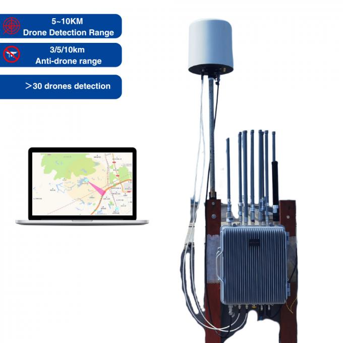 Anti Drone Sabit FPV Drone Jammer Deteksi UAV Detektörü Bulma Engelleme Sistemi 5.8 GHz 0