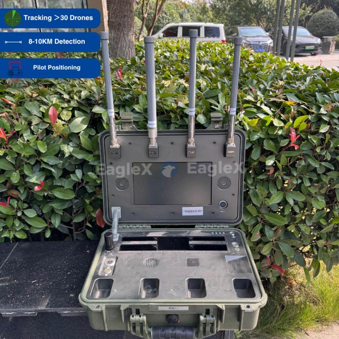 8-10KM FPV UAV Drone Detection Range Gerçek Zamanlı Pilot Konumu ile El Drone Detektörü 1