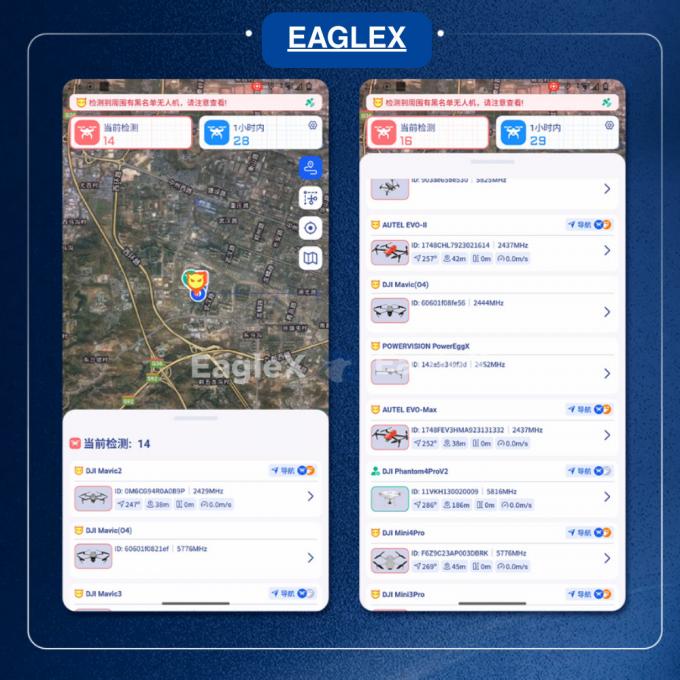 FPV El Drone Detektörü 4KM 4000M Uzun Menzilli Mobil Taşınabilir DJI UAV AUTEL Detektör Pasif Detektör De Drones 2